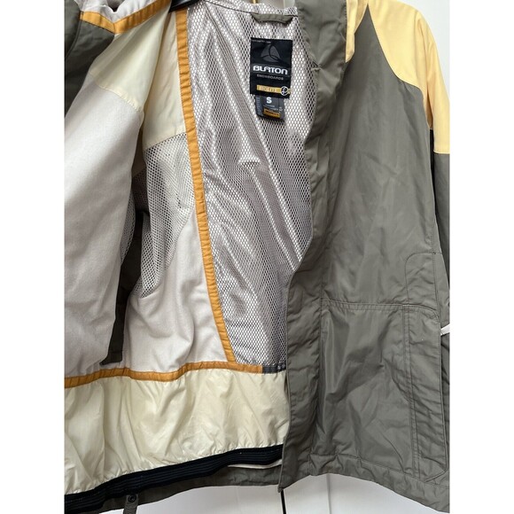 Burton Snowboards Tactic Yellow/Gray Full Zip Hoodie Jacket Womens Sz S Biolite - Picture 7 of 12